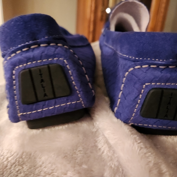 Mens blue suede driving loafers - Picture 5 of 5